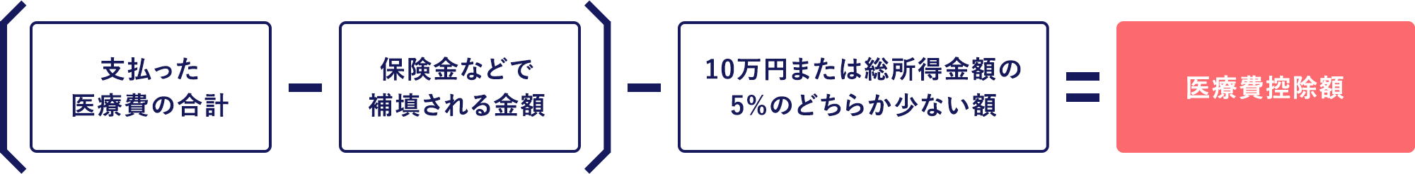 医療費控除額(課税対象から控除される金額)